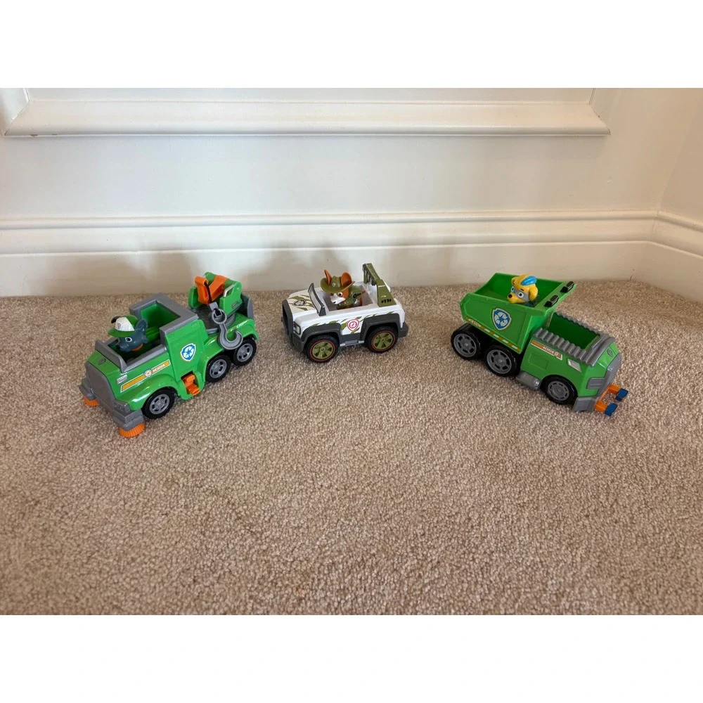 Bundle 6 Paw Patrol Rescue Vehicles & pups 3 dogs 3 cars